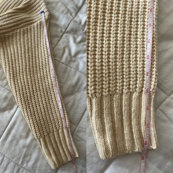 NWT Oak + Fort Chunky Turtleneck Sweater Oatmeal XXS/XS - Picture 11 of 16